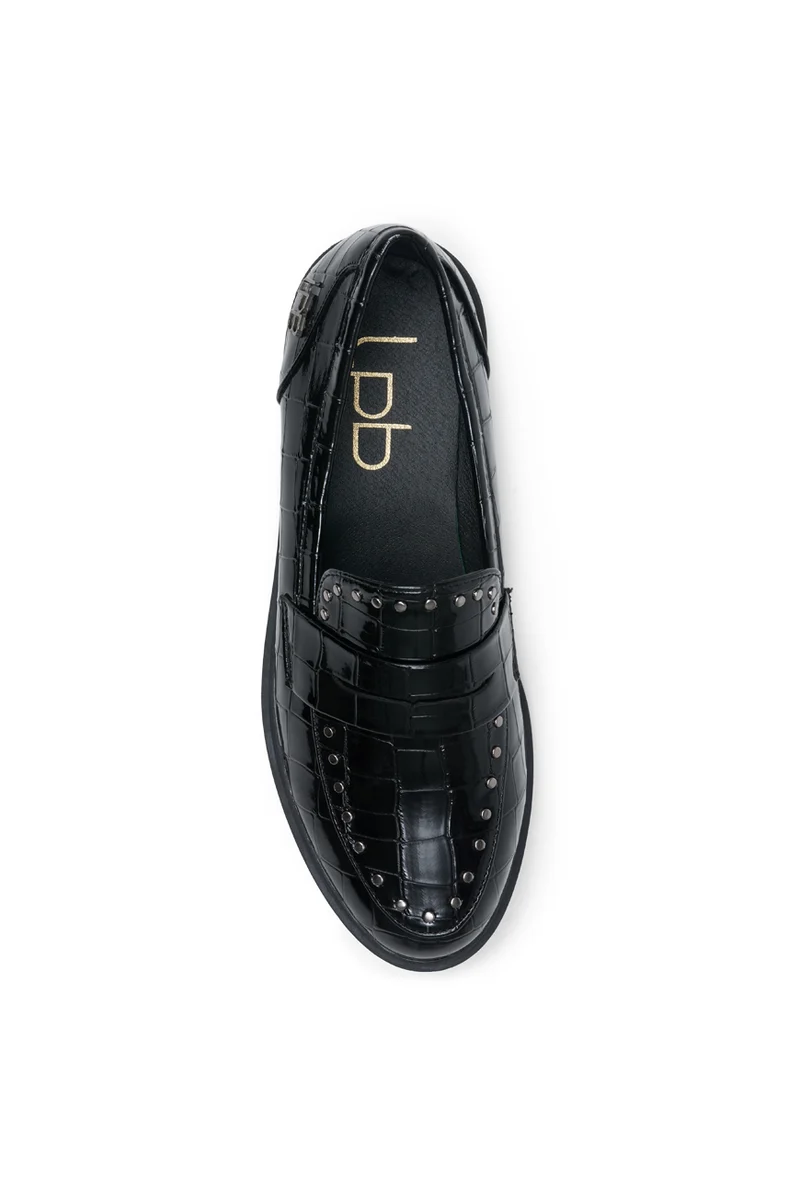 MOCASSINS PADOUE NOIR CROCO