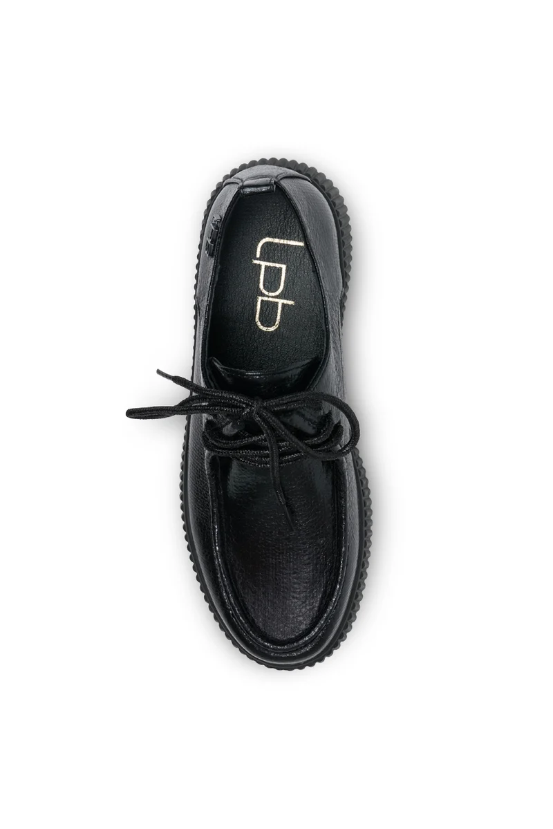 DERBIES PELINE NOIR NAPLACK