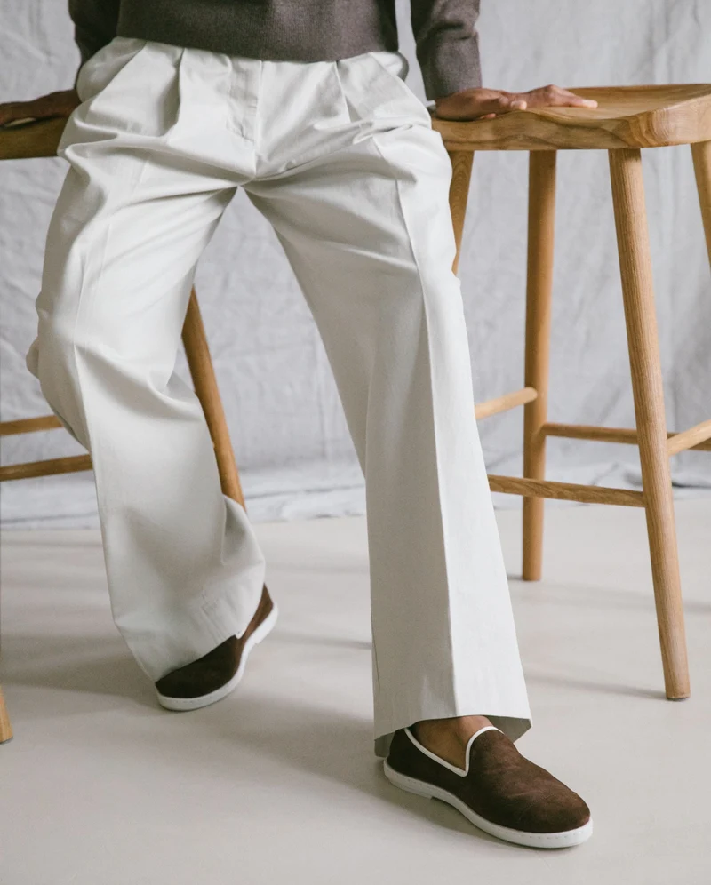 Chausson homme Bruson, cuir mocha