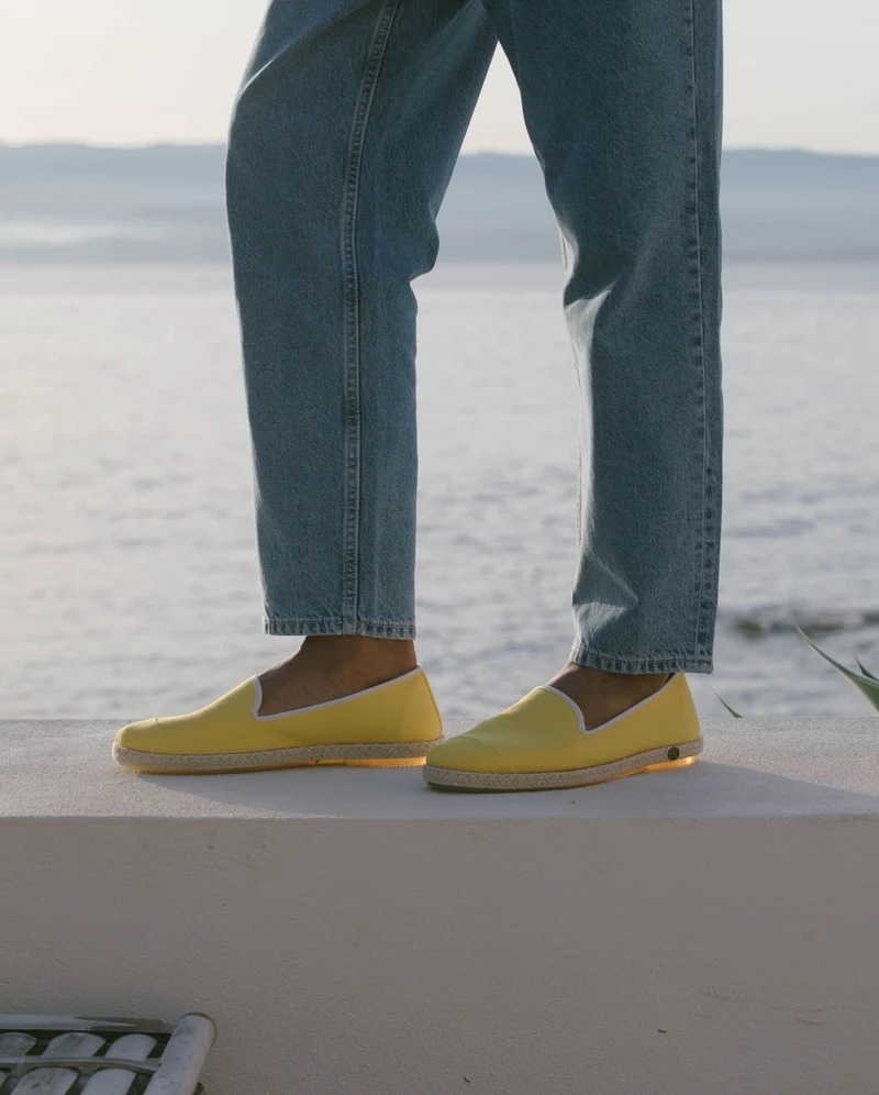 Espadrille homme Cenitz, coton jaune
