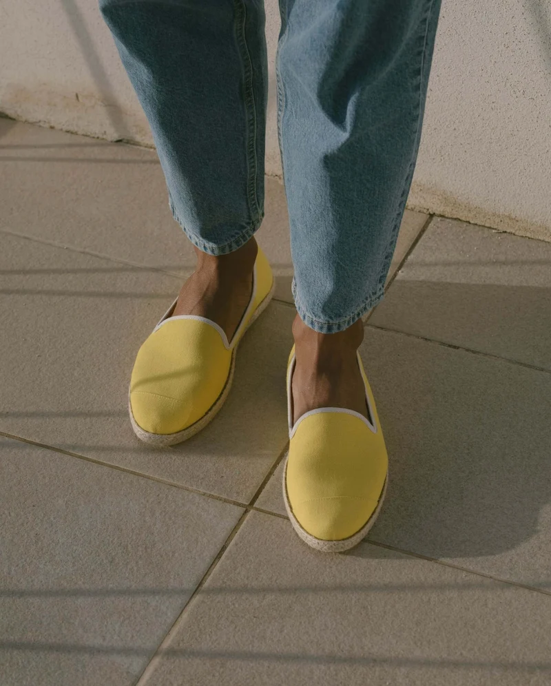 Espadrille homme Cenitz, coton jaune