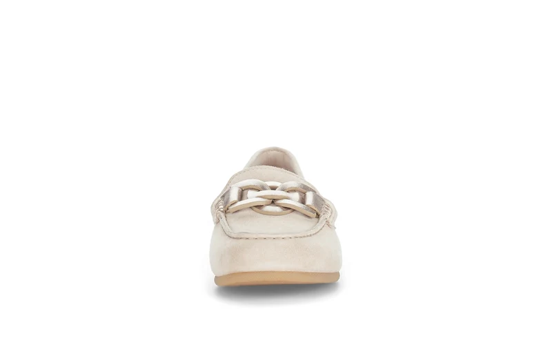 Mocassins beiges en velours