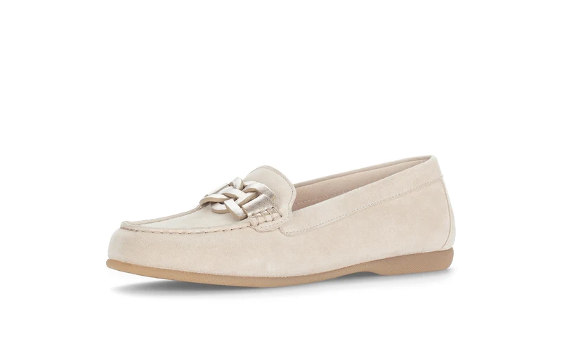 Mocassins beiges en velours