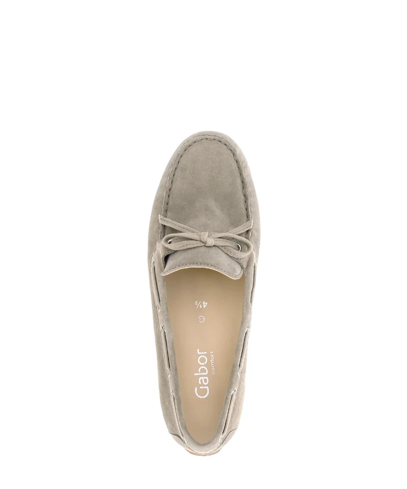 Mocassins beige en velours