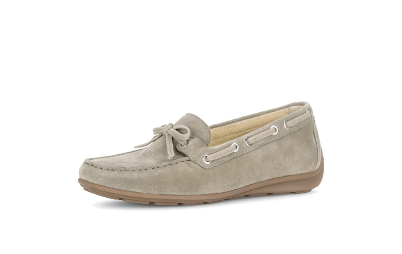 Mocassins beige en velours