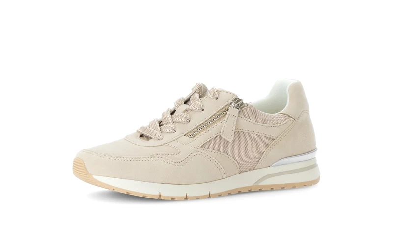 Baskets beiges en velours