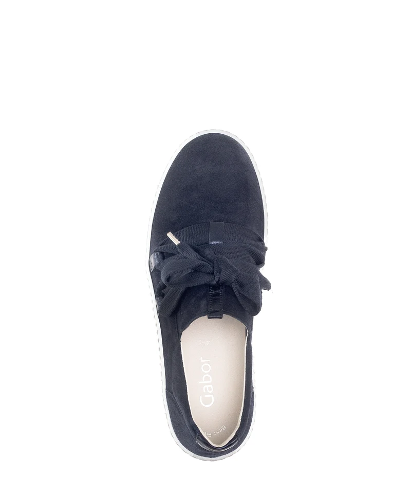 Baskets bleues en velours