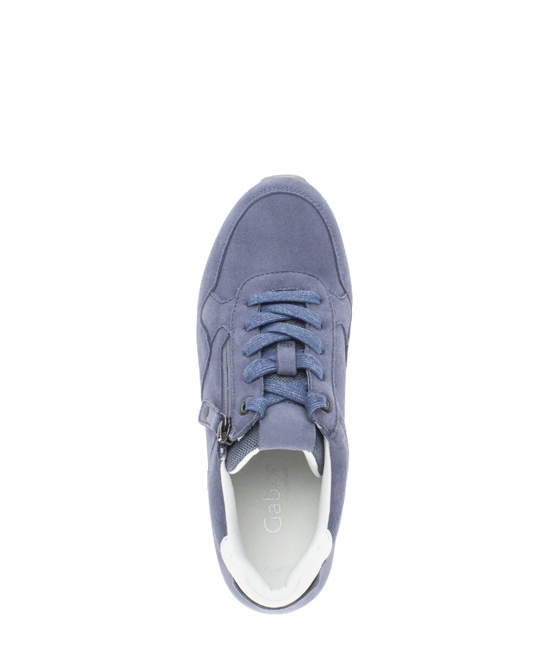 Baskets bleues en velours