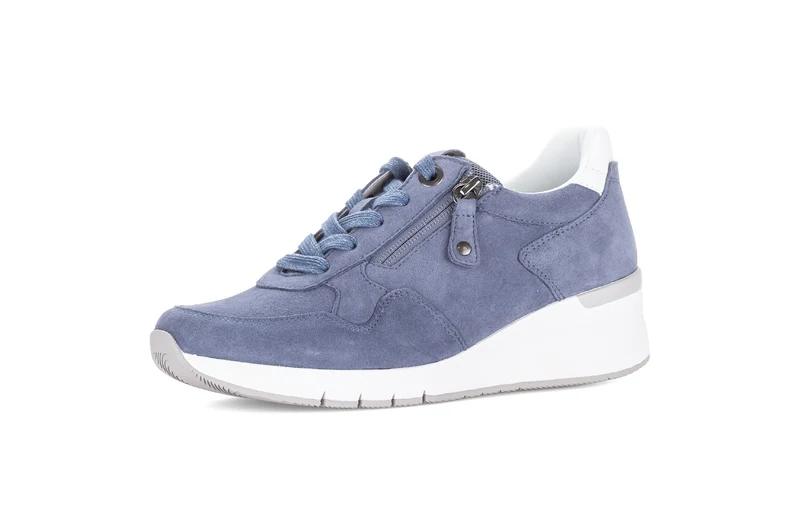 Baskets bleues en velours