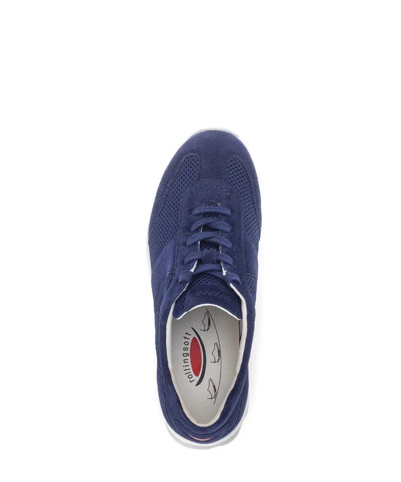 Baskets bleues ajourées en nubuck