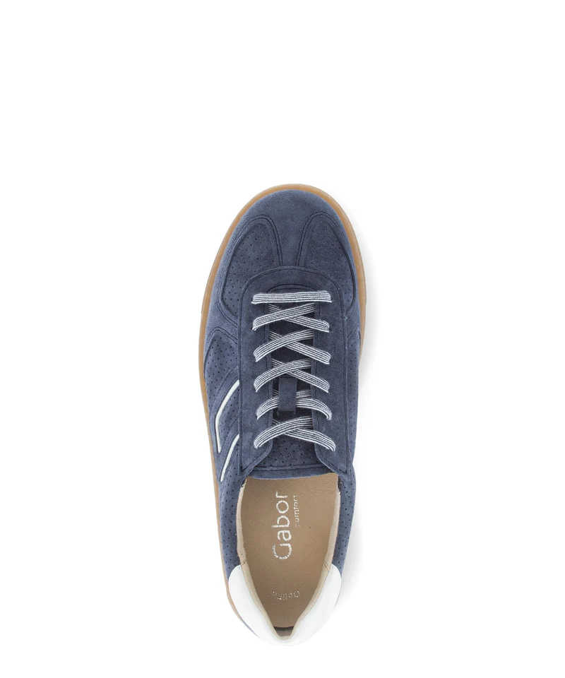 Baskets bleues en velours