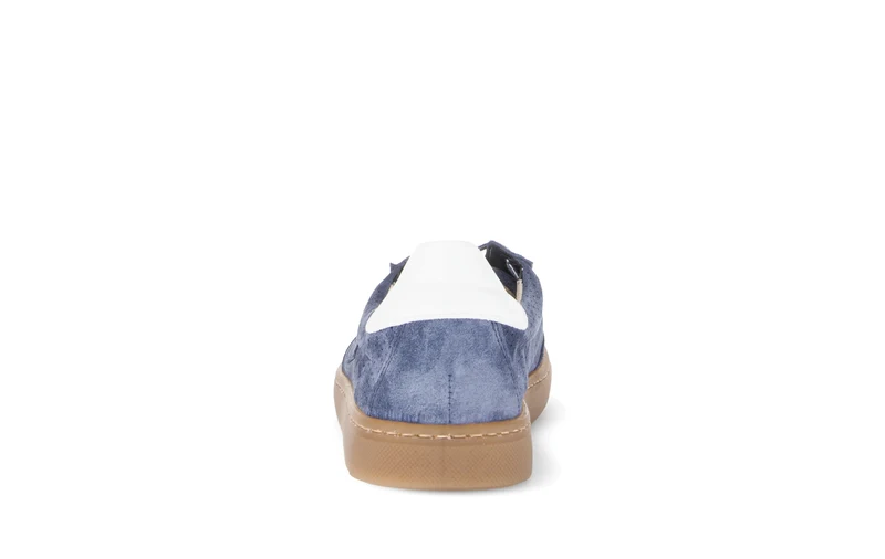 Baskets bleues en velours