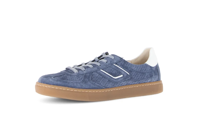 Baskets bleues en velours