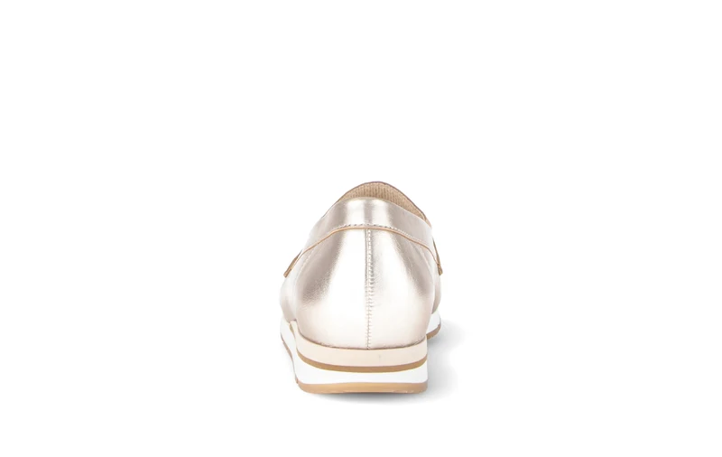 Mocassins dorés en cuir lisse