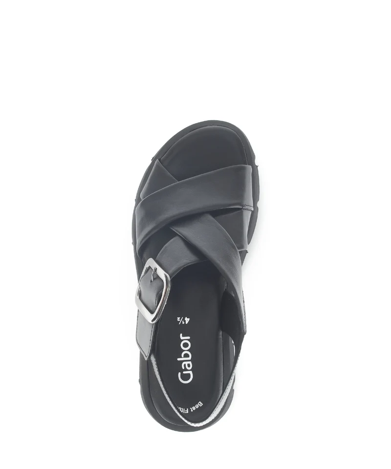 Mules noires en cuir lisse