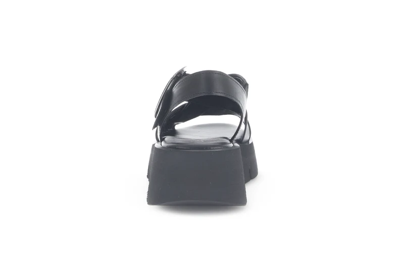 Mules noires en cuir lisse
