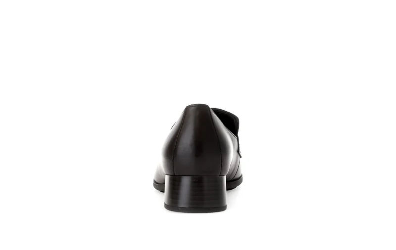 Mocassins noirs en cuir lisse