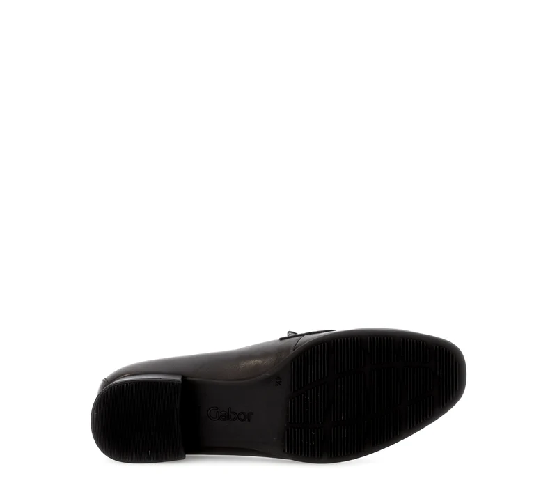 Mocassins noirs en cuir lisse