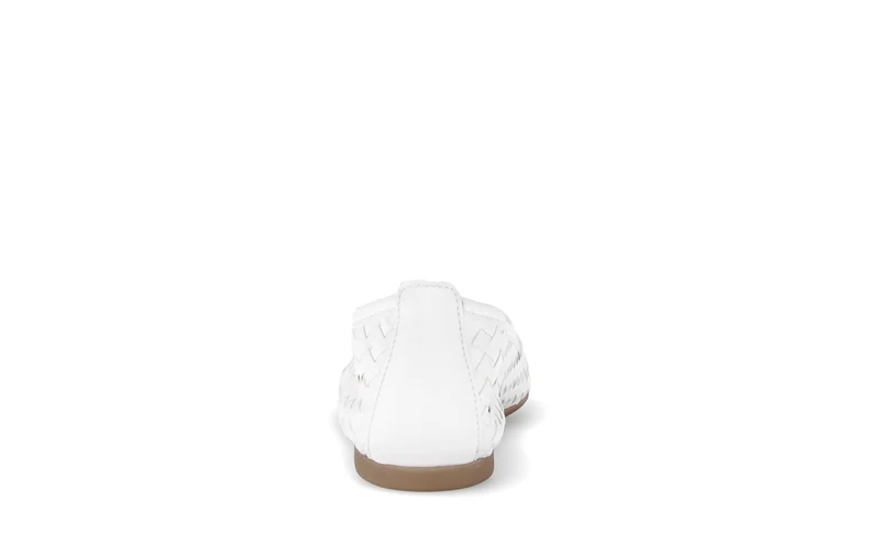 Ballerines crème en cuir