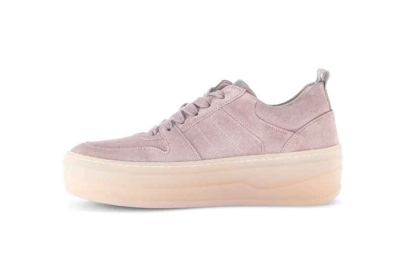 Baskets roses en velours
