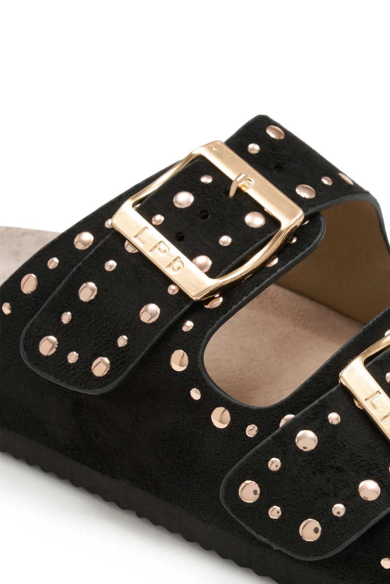 MULES NESSA NOIR SUEDINE