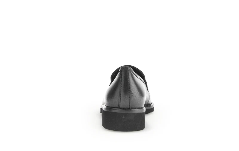 Mocassins noirs en cuir lisse