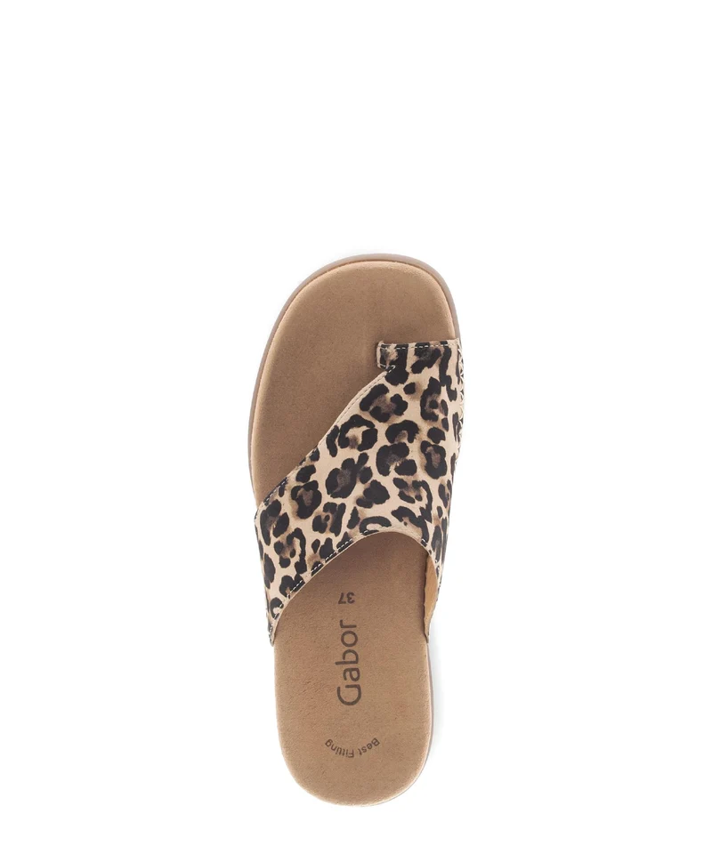 Mules léopard en cuir