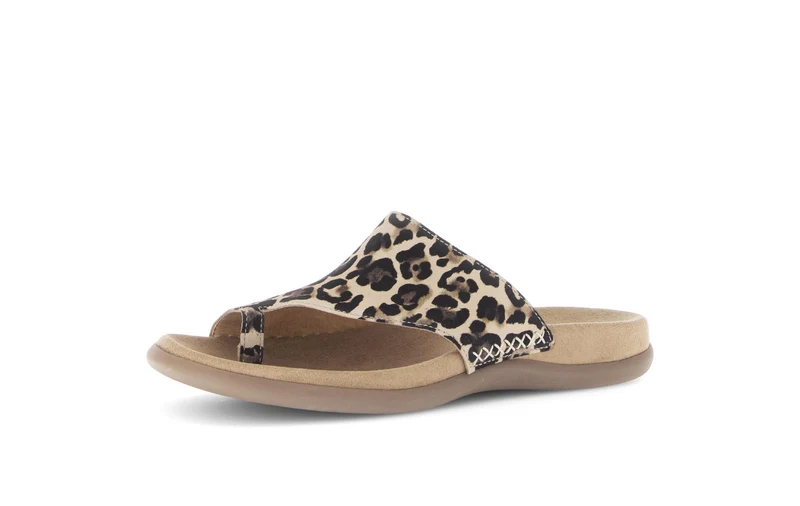 Mules léopard en cuir