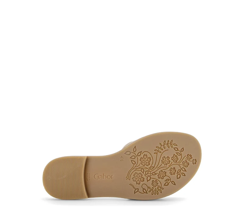 Mules dorées en cuir