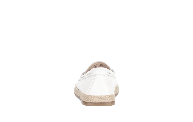 Slip-on crème en cuir