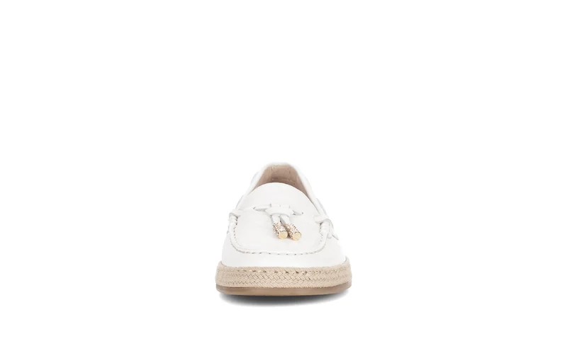 Slip-on crème en cuir