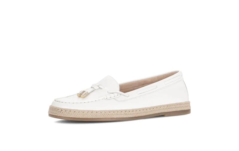Slip-on crème en cuir