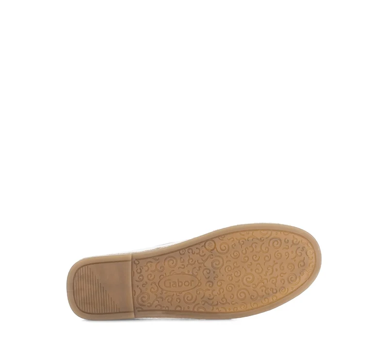 Slip-on crème en cuir