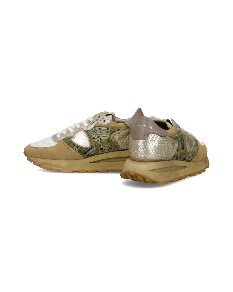 Sneakers Tropez Haute Running Women, Green Beige