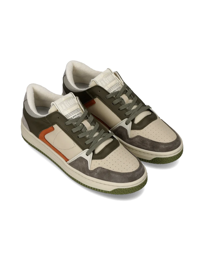 Sneakers La Grande Tennis Men, Military Green Beige