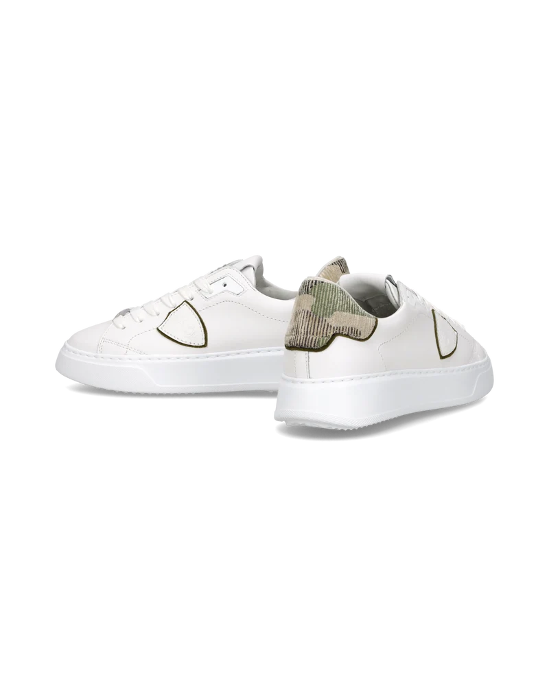 Sneakers Temple Tennis Women, White Camouflage