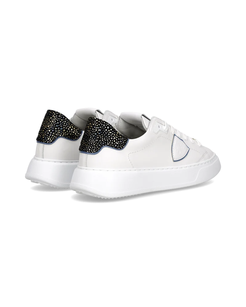 Sneakers Temple Tennis Women, White Black