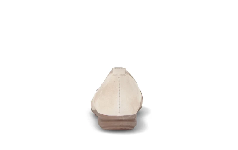 Ballerines beiges en cuir