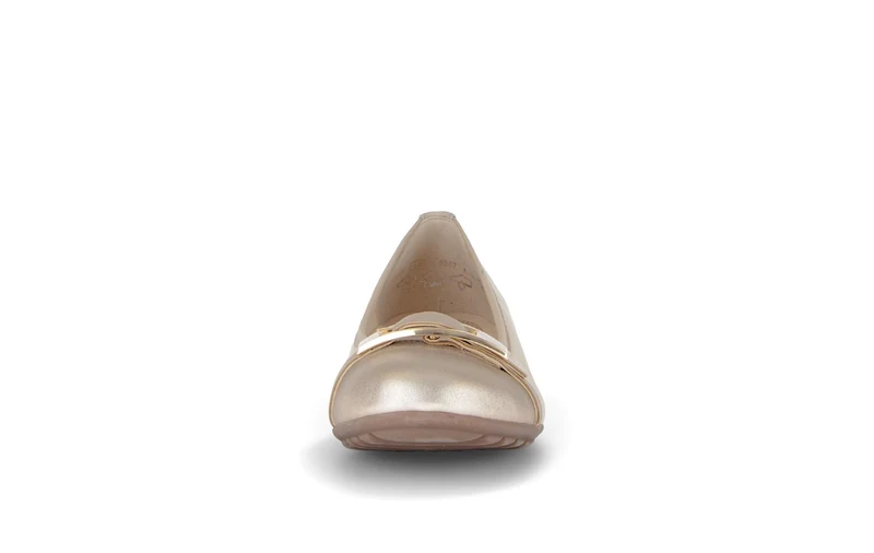 Ballerines beiges en cuir