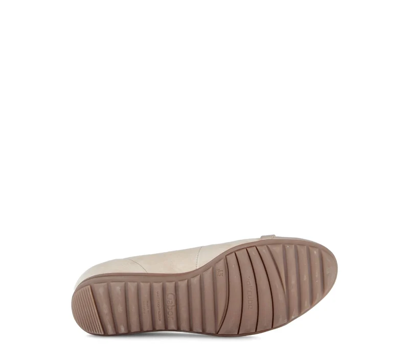 Ballerines beiges en cuir