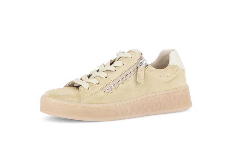 Baskets jaunes en cuir