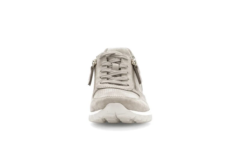 Baskets beiges en cuir