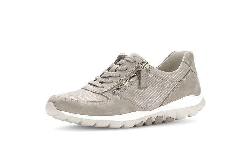 Baskets beiges en cuir