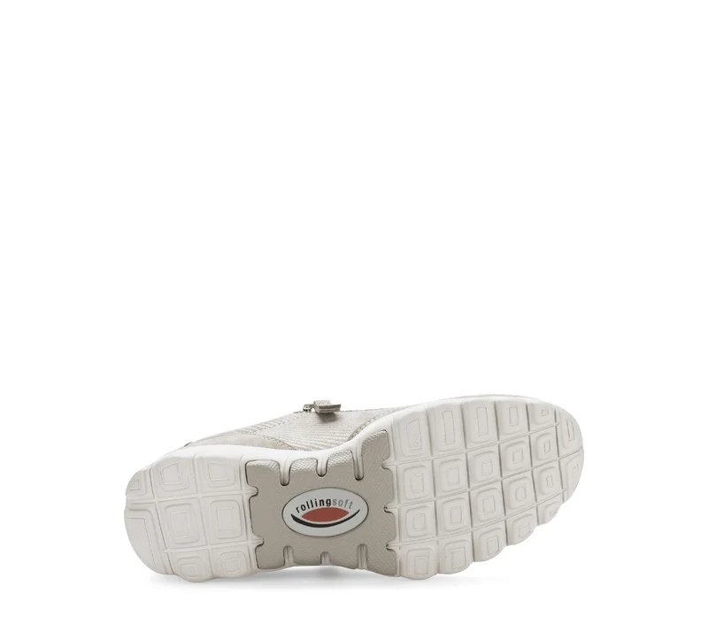 Baskets beiges en cuir