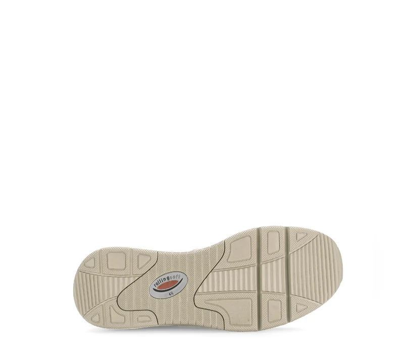 Baskets beiges en nubuck et textile