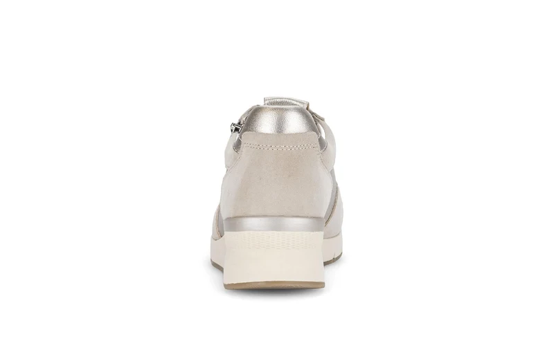 Baskets beiges en cuir