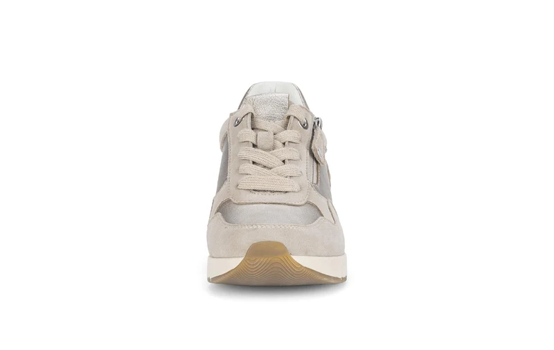 Baskets beiges en cuir