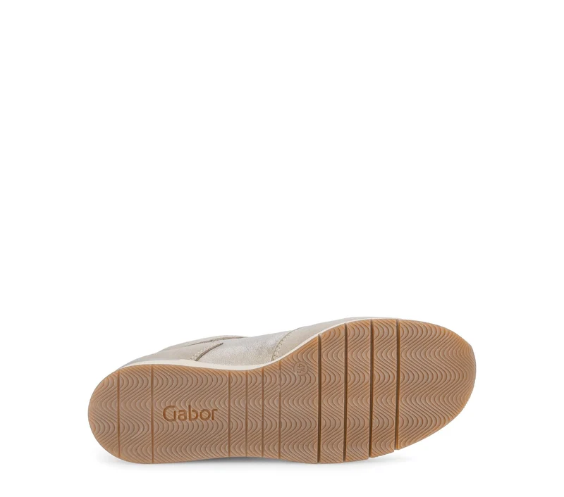 Baskets beiges en cuir