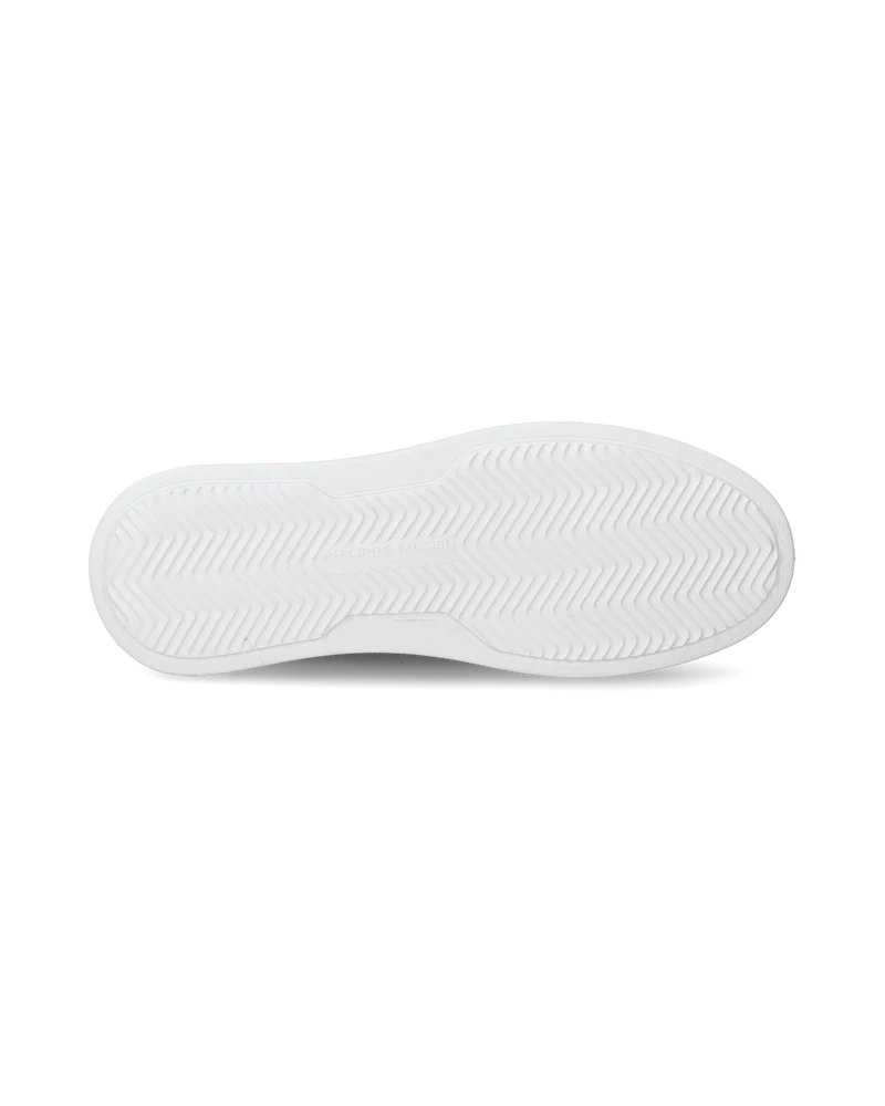 Men's Temple Low-Top Sneakers in Leather, Black White