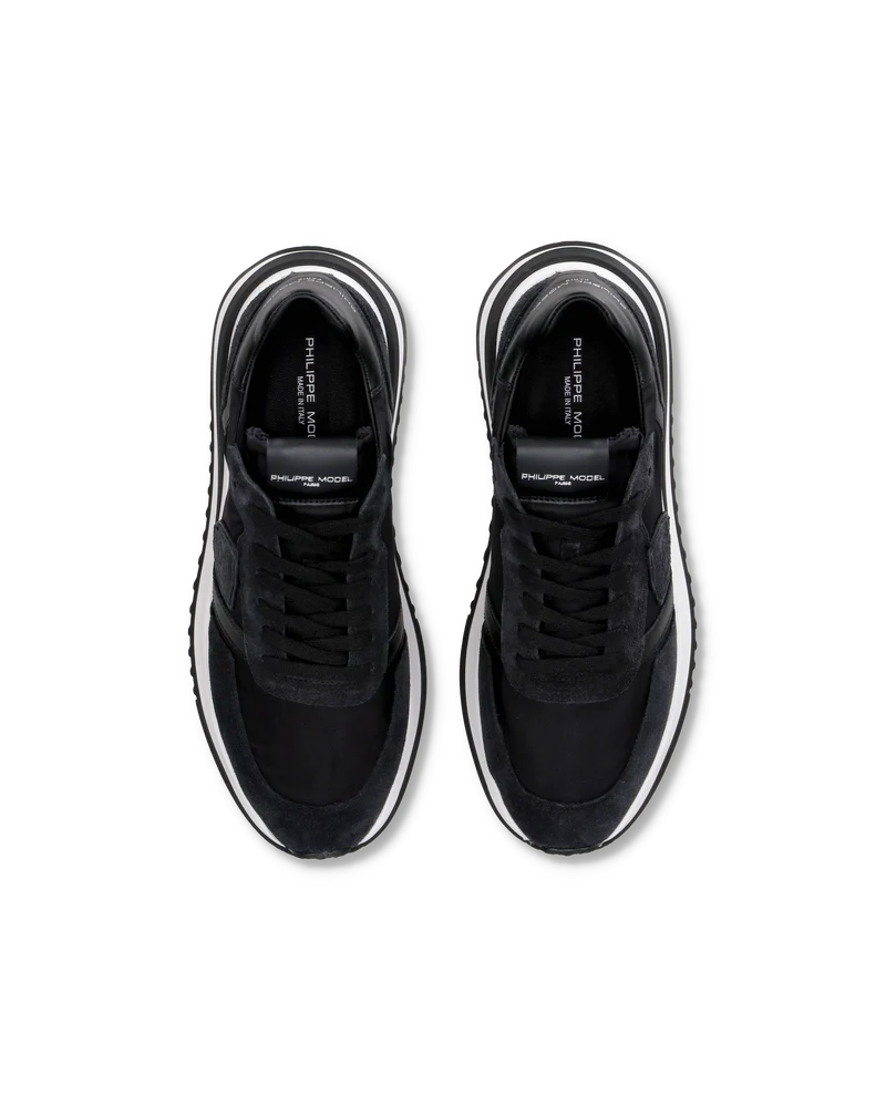 Men's Tropez 2.1 Low-Top Sneakers in Nylon And Leather, Black